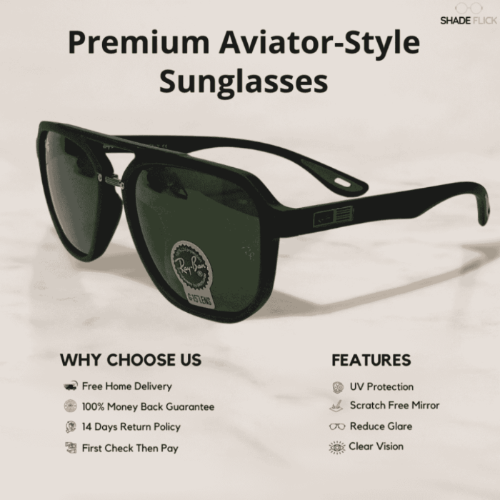 Premium Aviator-Style Sunglasses